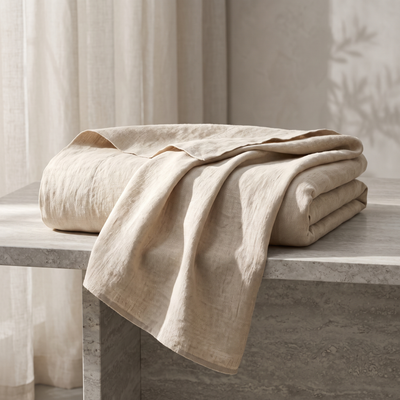 Natural European Linen Flat Sheet