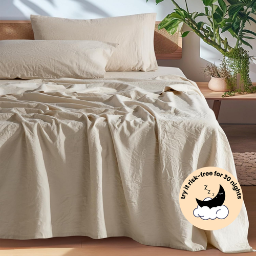 100% French Flax Linen Sheets (OEKO-TEX® Certified)